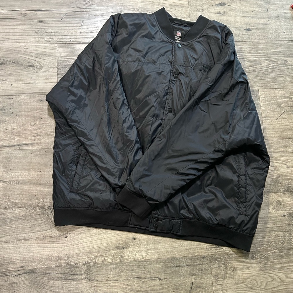 New Era Seattle Seahawks Black Varsity Bomber Jacket